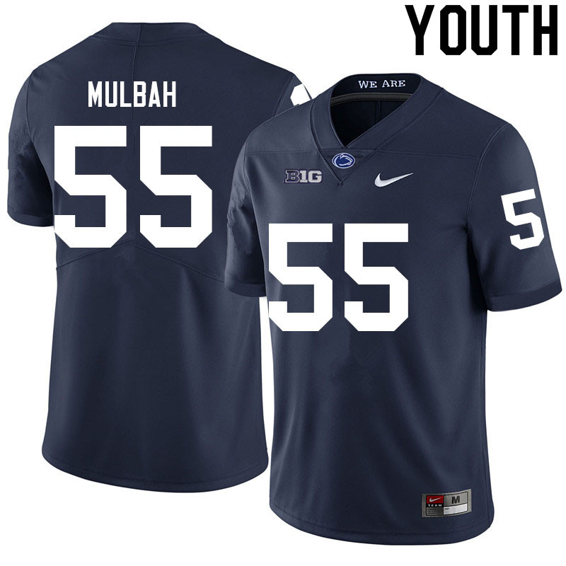 Youth #55 Fatorma Mulbah Penn State Nittany Lions College Football Jerseys Sale-Navy - Click Image to Close